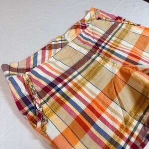 Trina Turk Madras Plaid Shorts Size 10 Multicolor Cotton Preppy Summer Lined USA